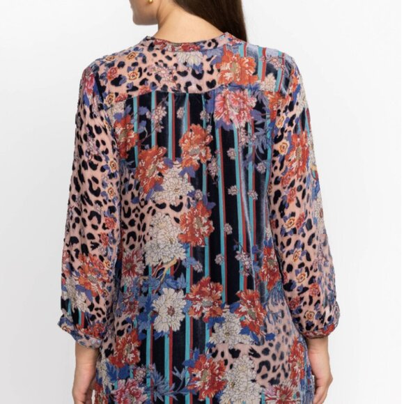Johnny Was Ontari Burnout Tunic Blouse Top $295 - Picture 3 of 6